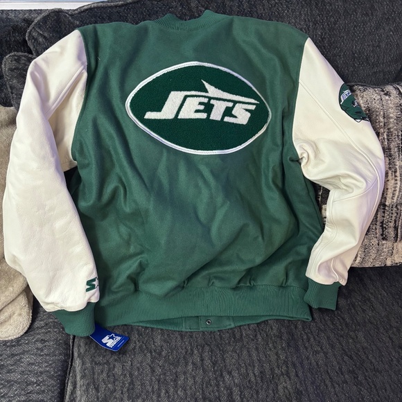 Starter New York Jets Varsity Full-Snap Jacket XL - Picture 3 of 7